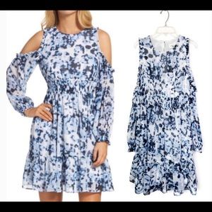 ElizaJ Cold shoulder Animal Print Dress Mini dress